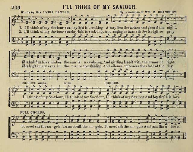 The Plymouth Sabbath School Collection of Hymns and Tunes page 206