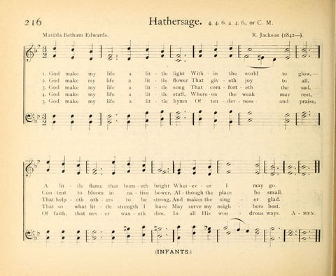 Plymouth Sunday-School Hymnal: for use in schools, prayer-meetings, and missions page 216