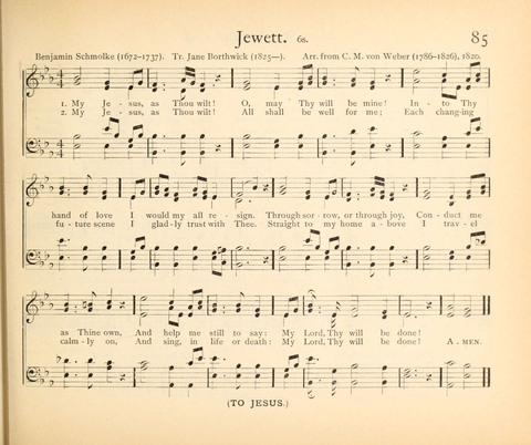 Plymouth Sunday-School Hymnal: for use in schools, prayer-meetings, and missions page 85