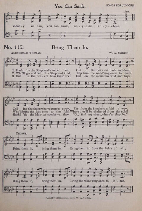 Praise and Service Songs for Sunday Schools page 111