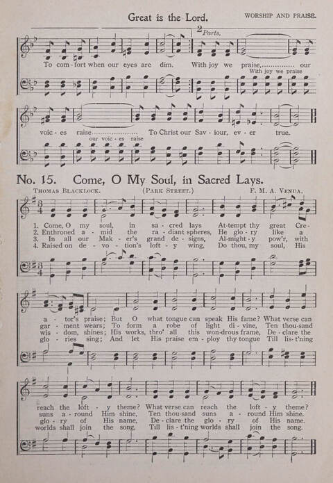 Praise and Service Songs for Sunday Schools page 15