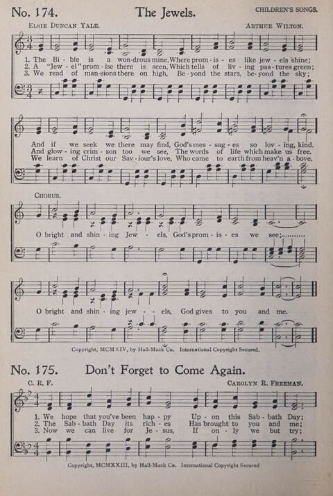 Praise and Service Songs for Sunday Schools page 154
