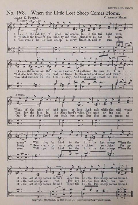 Praise and Service Songs for Sunday Schools page 174