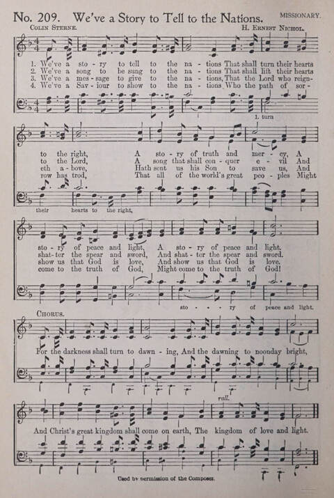 Praise and Service Songs for Sunday Schools page 184