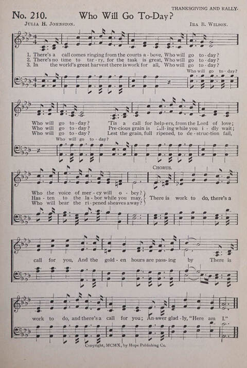 Praise and Service Songs for Sunday Schools page 185