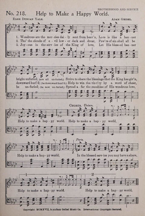 Praise and Service Songs for Sunday Schools page 191