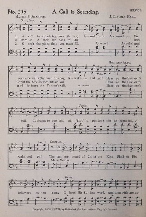 Praise and Service Songs for Sunday Schools page 192
