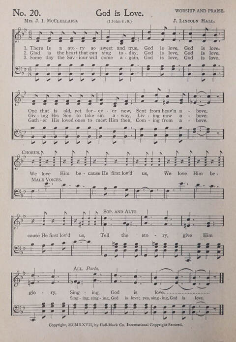 Praise and Service Songs for Sunday Schools page 20