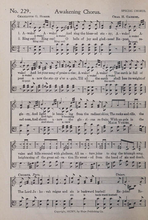 Praise and Service Songs for Sunday Schools page 202