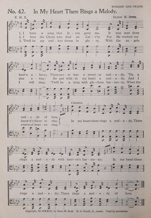 Praise and Service Songs for Sunday Schools page 42