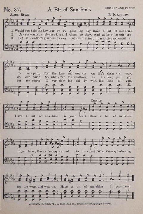 Praise and Service Songs for Sunday Schools page 83