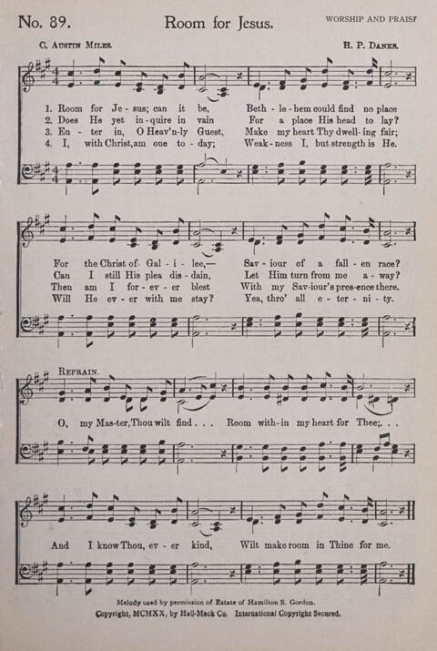 Praise and Service Songs for Sunday Schools page 85