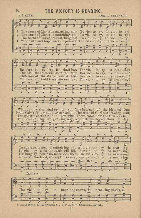 Praise Ye: a collection of sacred songs page 10