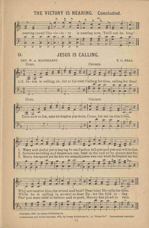 Praise Ye: a collection of sacred songs page 11