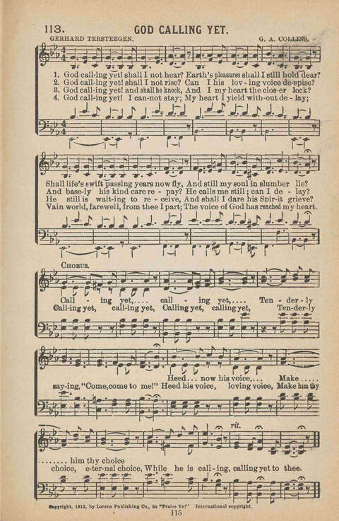 Praise Ye: a collection of sacred songs page 115