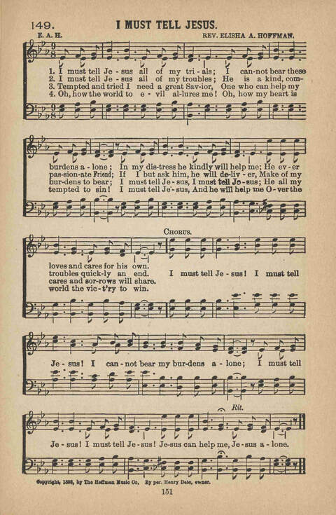 Praise Ye: a collection of sacred songs page 151
