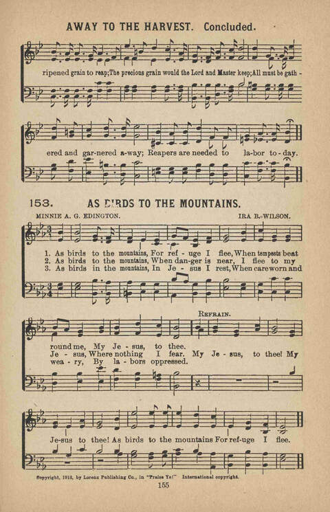 Praise Ye: a collection of sacred songs page 155