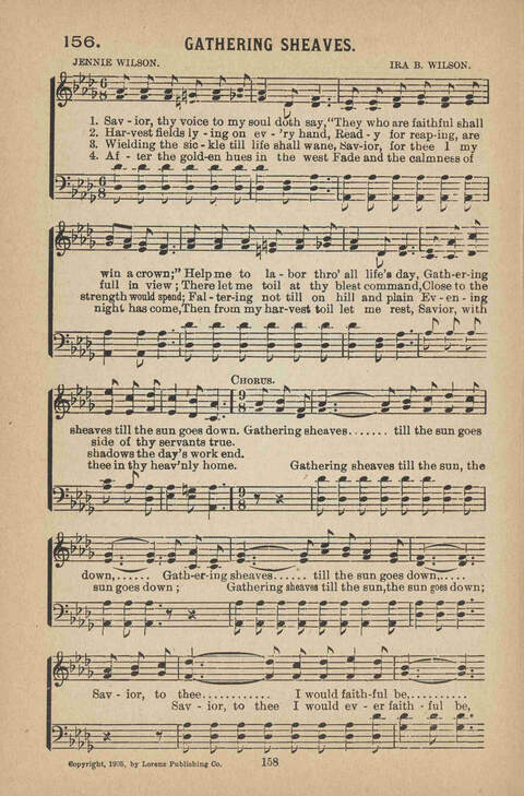 Praise Ye: a collection of sacred songs page 158