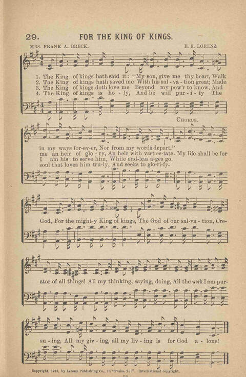 Praise Ye: a collection of sacred songs page 31