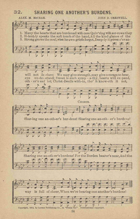 Praise Ye: a collection of sacred songs page 34