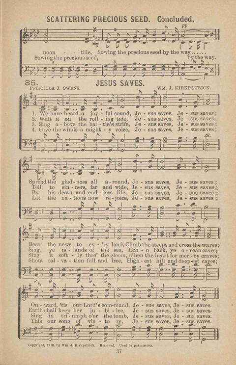 Praise Ye: a collection of sacred songs page 37