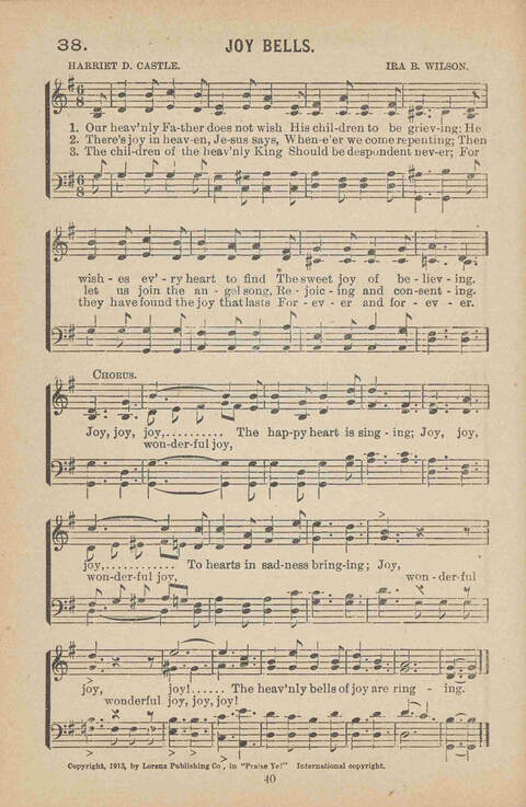 Praise Ye: a collection of sacred songs page 40