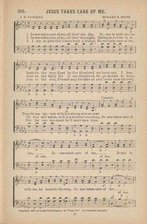 Praise Ye: a collection of sacred songs page 41