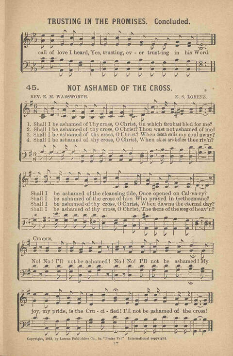Praise Ye: a collection of sacred songs page 47