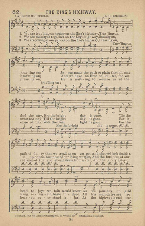Praise Ye: a collection of sacred songs page 54