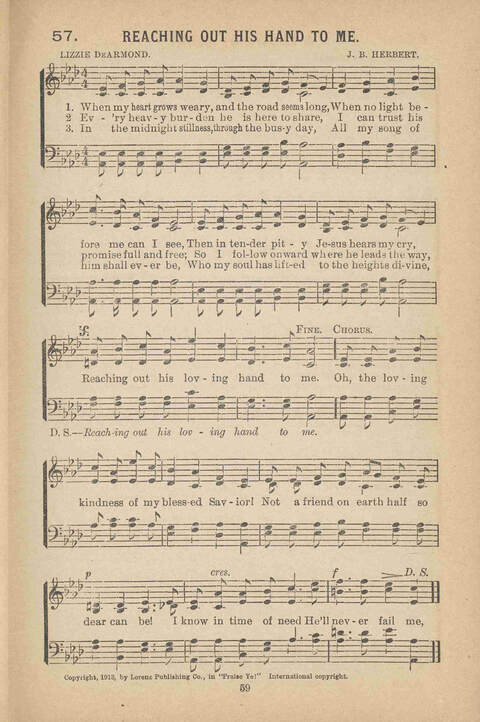 Praise Ye: a collection of sacred songs page 59