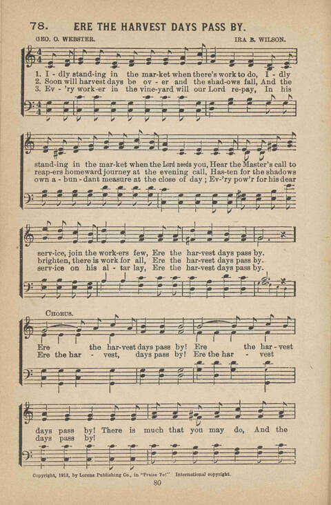 Praise Ye: a collection of sacred songs page 80