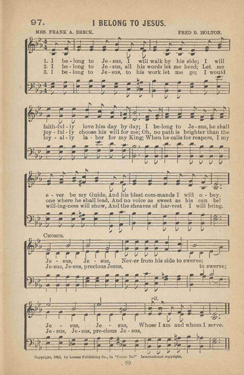 Praise Ye: a collection of sacred songs page 99