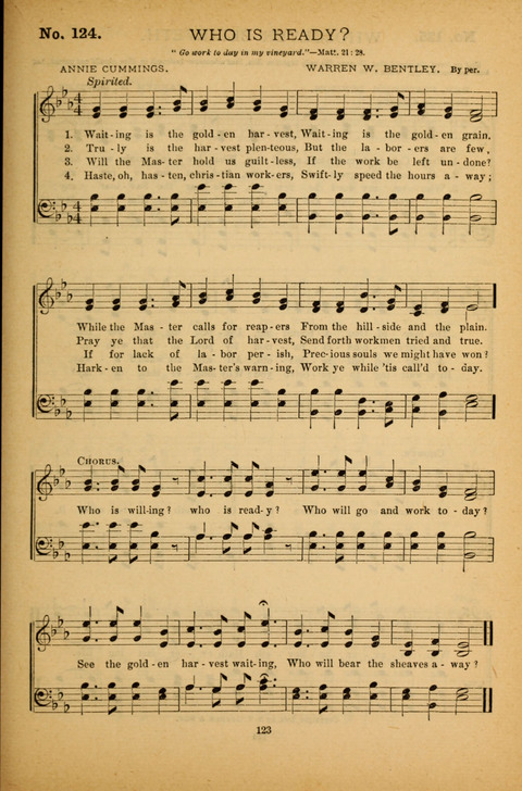 Pearls of Gospel Song: for gospel workers. a choice collection of hymns and tunes page 123