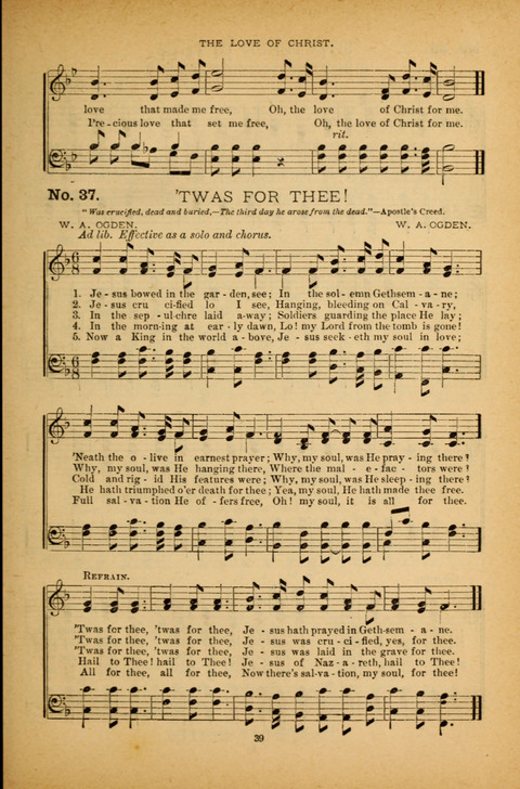 Pearls of Gospel Song: for gospel workers. a choice collection of hymns and tunes page 39
