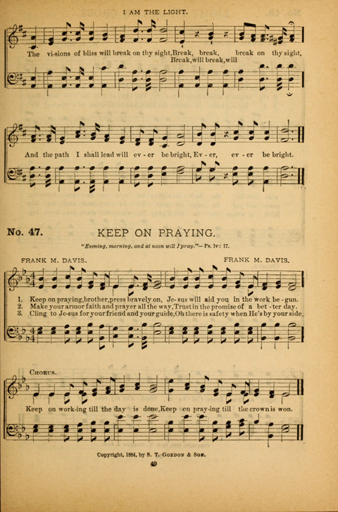 Pearls of Gospel Song: for gospel workers. a choice collection of hymns and tunes page 49