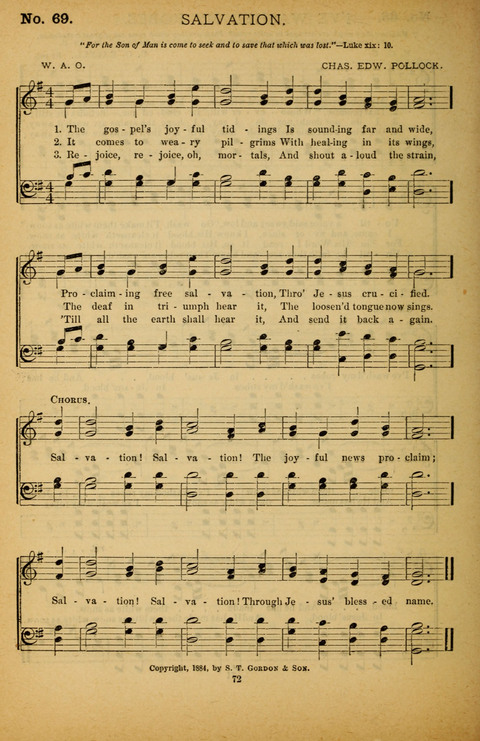 Pearls of Gospel Song: for gospel workers. a choice collection of hymns and tunes page 72