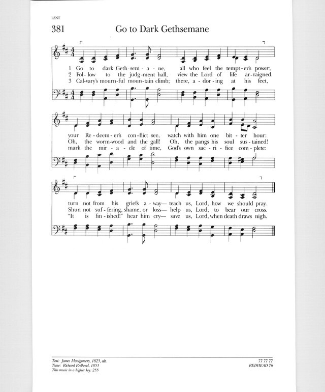 Gethsemane Lyrics Printable