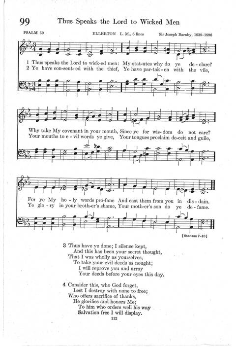 Psalter Hymnal (Red): doctrinal standards and liturgy of the Christian Reformed Church page 112