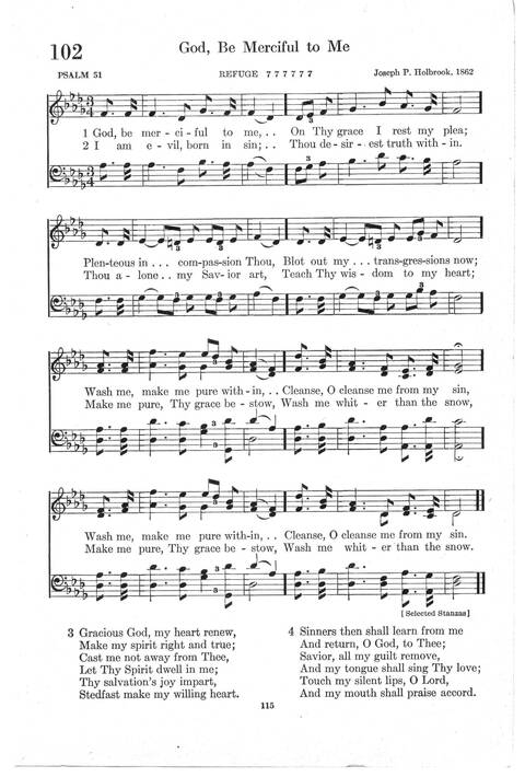 Psalter Hymnal (Red): doctrinal standards and liturgy of the Christian Reformed Church page 115