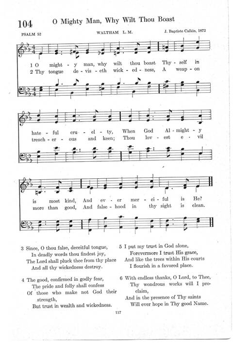 Psalter Hymnal (Red): doctrinal standards and liturgy of the Christian Reformed Church page 117
