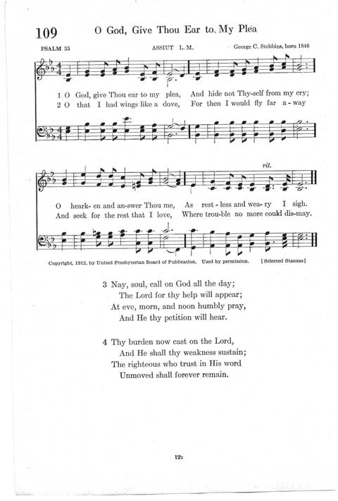 Psalter Hymnal (Red): doctrinal standards and liturgy of the Christian Reformed Church page 122