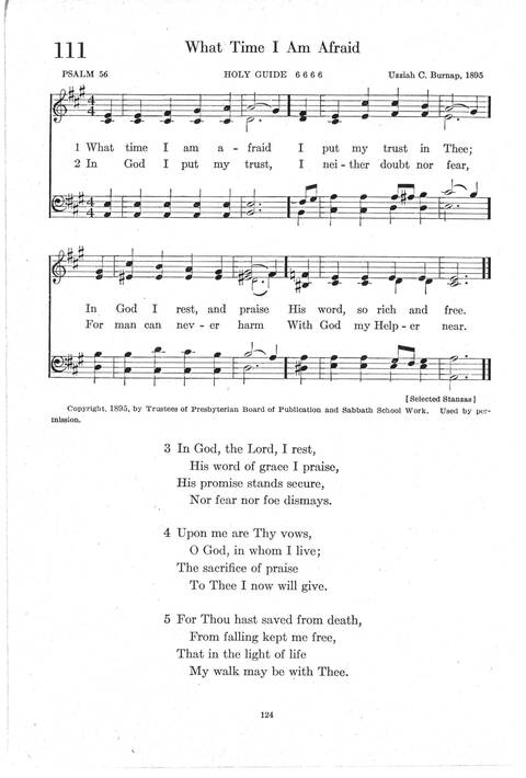 Psalter Hymnal (Red): doctrinal standards and liturgy of the Christian Reformed Church page 124