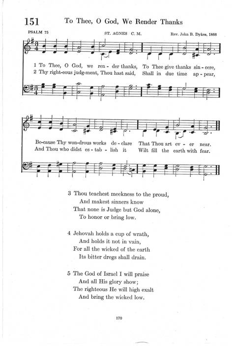 Psalter Hymnal (Red): doctrinal standards and liturgy of the Christian Reformed Church page 170