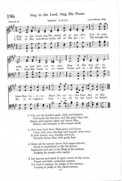 Psalter Hymnal (Red): doctrinal standards and liturgy of the Christian Reformed Church page 223