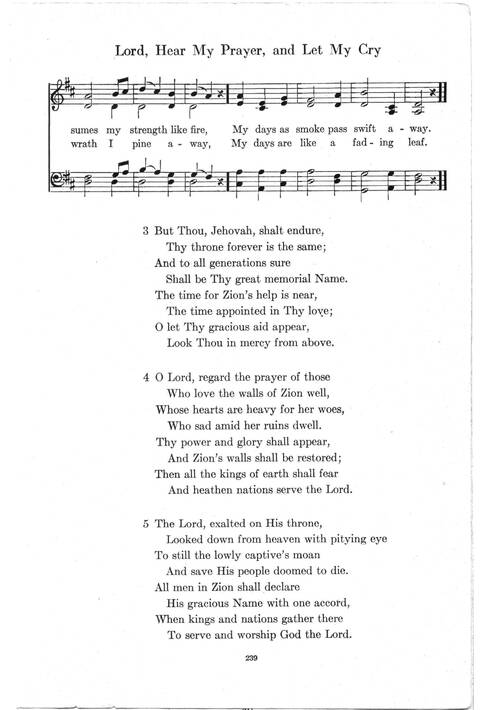 Psalter Hymnal (Red): doctrinal standards and liturgy of the Christian Reformed Church page 239