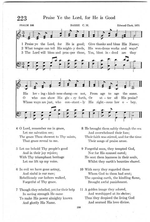 Psalter Hymnal (Red): doctrinal standards and liturgy of the Christian Reformed Church page 258