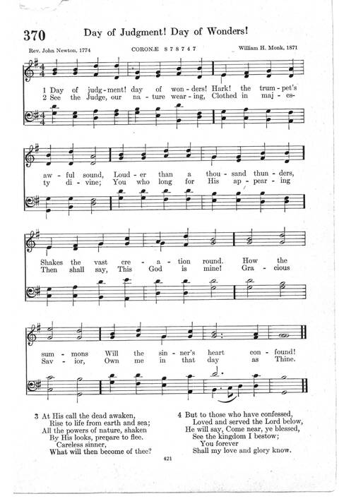 Psalter Hymnal (Red): doctrinal standards and liturgy of the Christian Reformed Church page 421