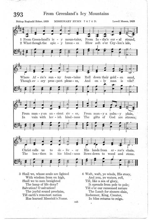 Psalter Hymnal (Red): doctrinal standards and liturgy of the Christian Reformed Church page 445