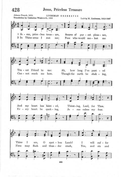 Psalter Hymnal (Red): doctrinal standards and liturgy of the Christian Reformed Church page 486