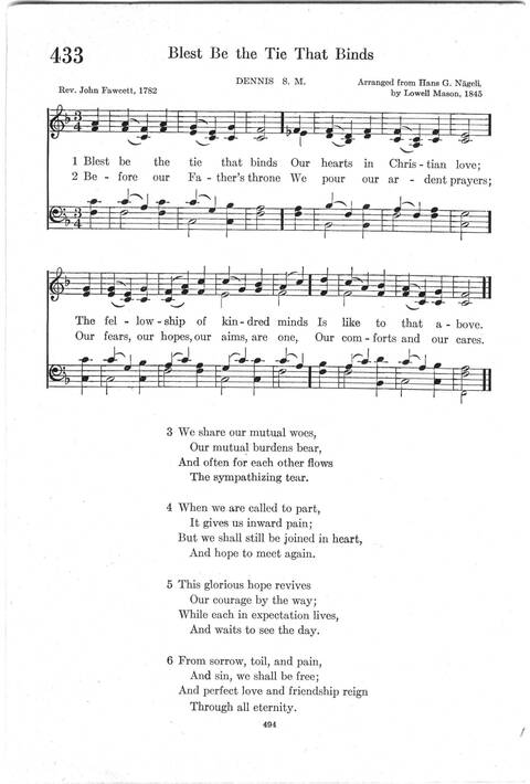 Psalter Hymnal (Red): doctrinal standards and liturgy of the Christian Reformed Church page 494